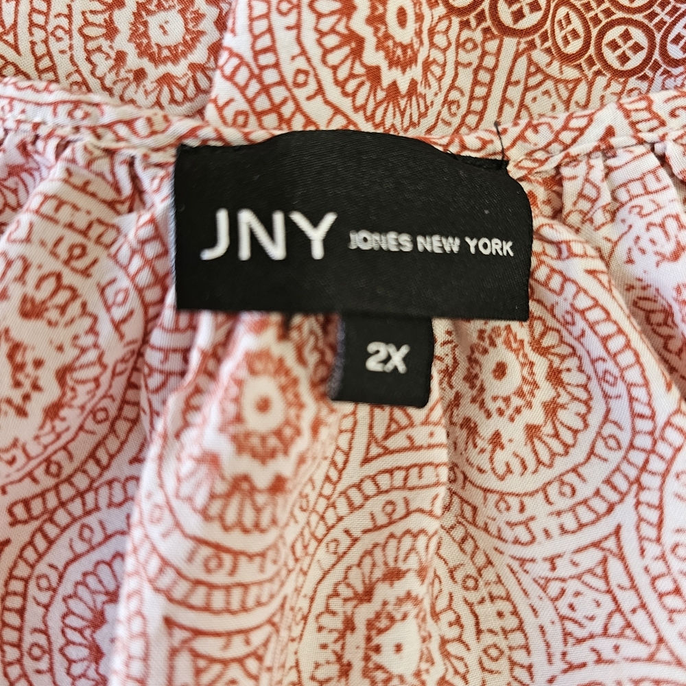 2x Women's Red Patterned Buttoned Down Top - Picture 6 of 6